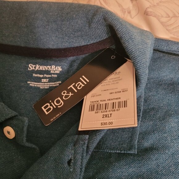 St. John's Bay Men's Polo Shirt XXLT - Picture 3 of 4